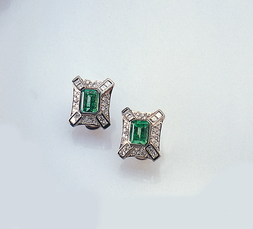 Earrings 18kt Wg,Diam.Br.FG/VS-Si,0.51ct,Diam.Princ.H/VS1,0.74ct